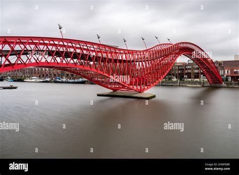 Python Bridge Amsterdam Red Bridge Stock Photo Alamy