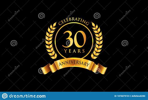 30th Anniversary Celebration Background Vector Illustration