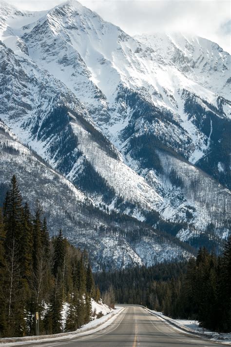 Wallpaper Nature Mountains Snow Trees Road 2736x4104 Br33zy