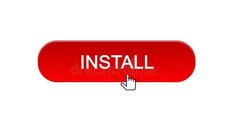Install Web Interface Button Clicked With Mouse Cursor Red Color