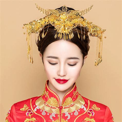 Phoenix Headpiece Jewelry Set Chinese Bridal Wedding Headdress Ornament
