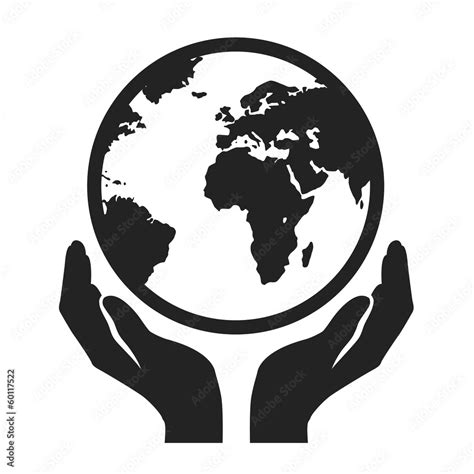 Hands Holding Globe Earth Vector Icon Save Earth Concept Stock Vector