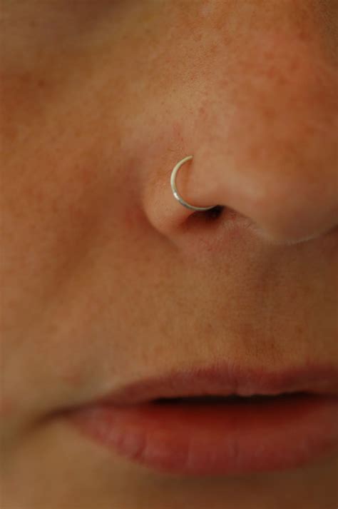 Small Gold Nose Hoop 18 Gauge Nose Ring Gold Nose Ring 22 Etsy Uk