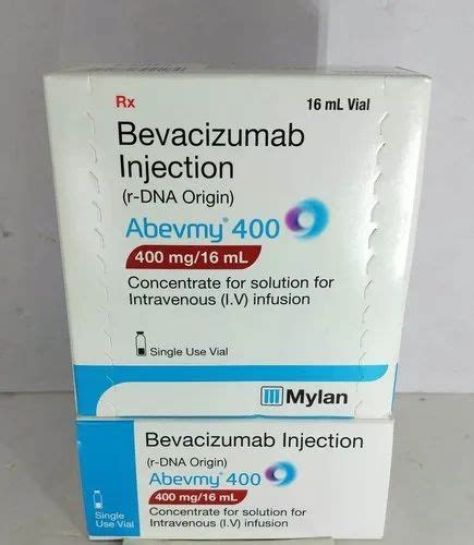 Abevmy 400mg 16ml Bevacizumab Injection Mylan Pharmaceuticals Pvt Ltd