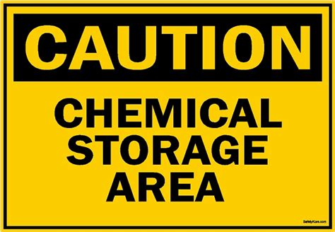 Chemical Storage Area Sign Safetykore