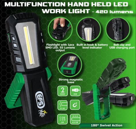 Multifunction Hand Held Led Work Light Lighting Active Gear