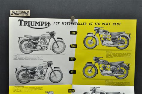Vintage Nos 1958 Triumph T20 5t 6t T100 T110 Tr5 Tr6 Motorcycle