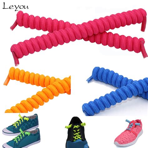 Leyou Elastic Sport Lazy Shoe Laces Round Rope Shoelace Spring Off