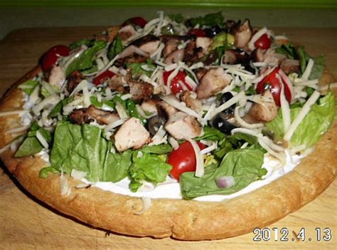 Grilled Chicken Salad Pizza Recipe Just A Pinch Recipes
