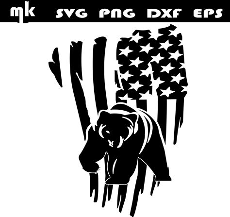 American Flag Beargrizzly Hunting Lets Hunt Svg Etsy