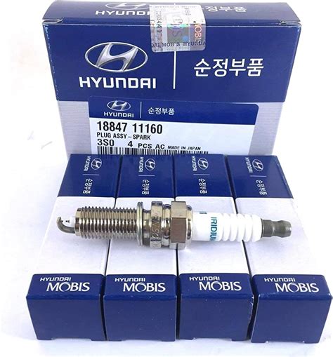 Genuine Hyundai Spark Plugs 18847 11160 Set Of 4 Spark Plugs