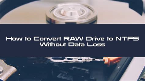 How To Convert Raw Drive To Ntfs Without Data Losing Youtube