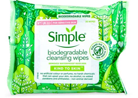 Simple Biodegradable Cleansing Face Wipes 20 Pack Medino