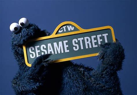 Cookie Monster With Ctw Sesame Street Sign Foreva Young Pinterest