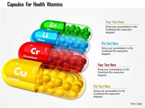 Stock Photo Capsules For Health Vitamins Powerpoint Slide Powerpoint