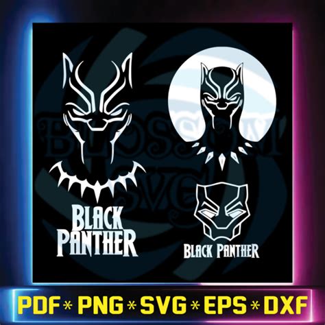 Black Panther Svg Black Panther Cutting Files Black Panther Dxf