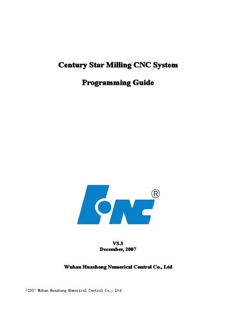 Century Star Cnc System Programming Guide For Milling Machines Pdf