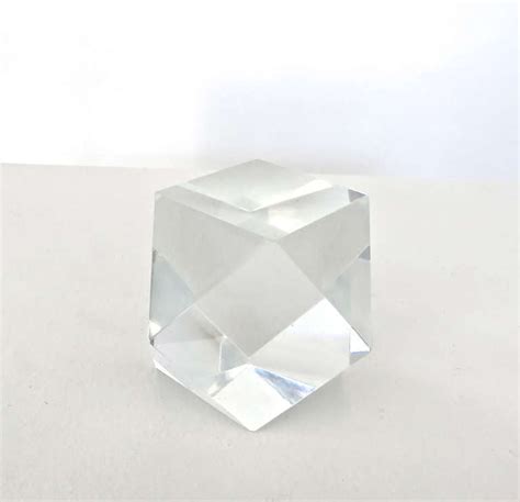 Faceted Crystal Paperweight By Baccarat At 1stdibs