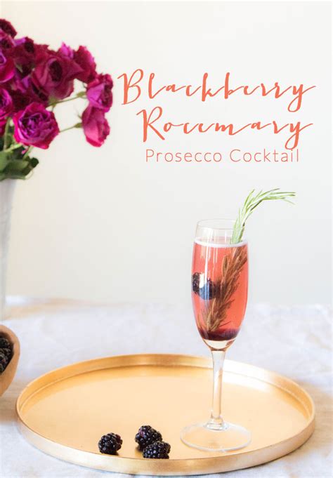 Blackberry Rosemary Prosecco Cocktail Mountainside Bride