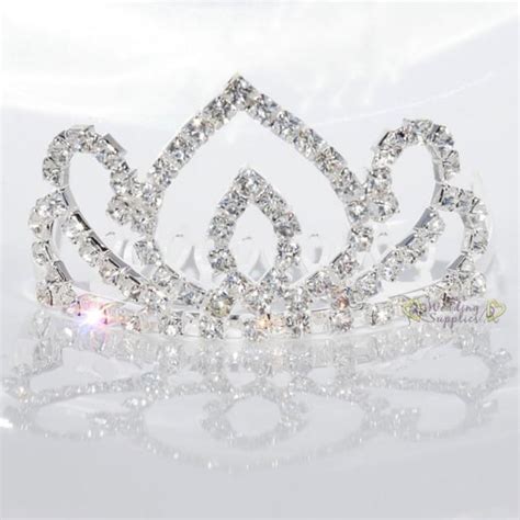 New Small Tiara Wedding Bridal Rhinestone Crystal Hair Comb 2549606