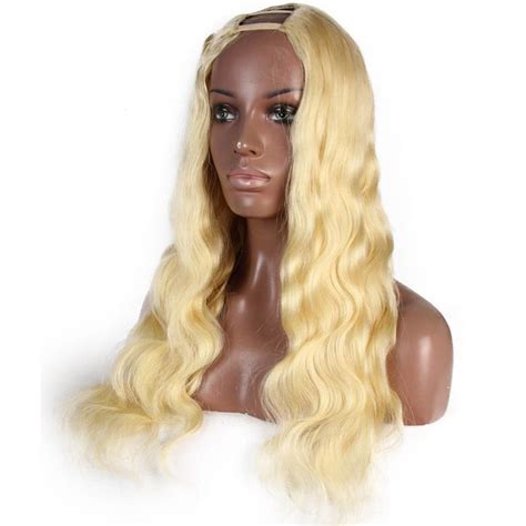 U Part Wig Body Wave Colour 613 Platinum Blonde