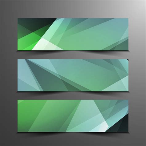 Abstract Colorful Elegant Geometric Banners Set 256219 Vector Art At