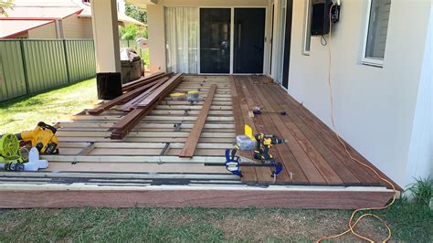 Keep records of concrete slab thickness and void depth for each grout hole. Decking over concrete slab | Bunnings Workshop community