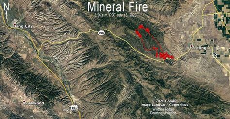 Mineral Fire Burns Thousands Of Acres West Of Coalinga Ca Wildfire Today