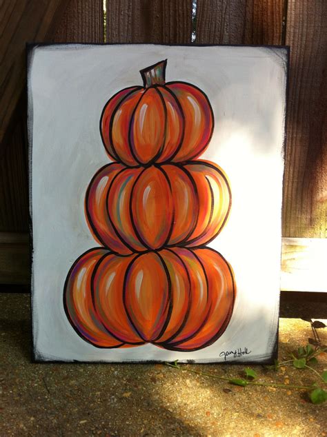 20 Easy Paintings On Pumpkins