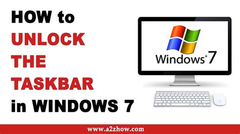 How To Unlock The Taskbar In Windows 7 Youtube