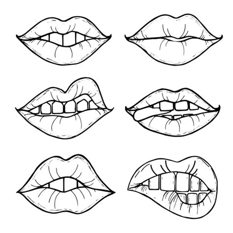 female mouth with red lips womens lips isolated on a white background vector illustration of