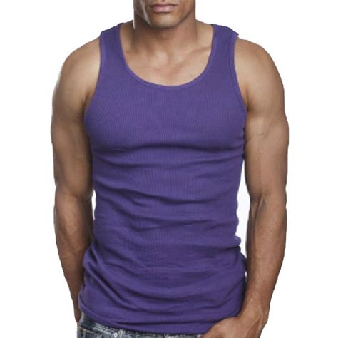 2 Premium Quality 100 Cotton Men A Shirt Undershirt Wife Beater Muscle Tank Top Ebay