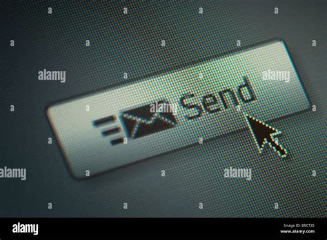 Close Up Of A Send Button And Na Hand Mouse Cursor Stock Photo Alamy