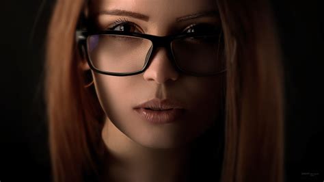 Women Face Closeup Women With Glasses Wallpapers Hd