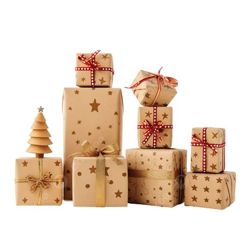 Kerst Kraft Geschenkdozen Met Kerst Houten Speelgoed Op Houten Cadeau