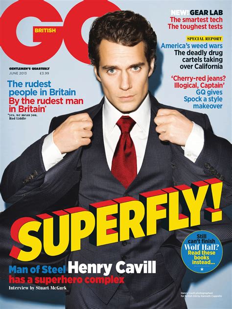 Henry Cavill On The Cover Of British Gq Magazines June 2013 Edition