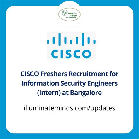 Cisco Freshers Recruitment For Information Security Engineers Intern