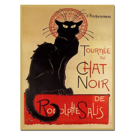 The best gift for pet lovers and for yourself! 24 in. x 32 in. "Tournee du Chat Noir" Canvas Art-V6065 ...
