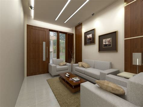 ide desain interior ruang tamu  memanjang minimalist living