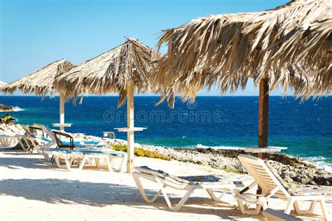 Two Beach Lounge Stock Image Image Of Holiday Nature 97243895