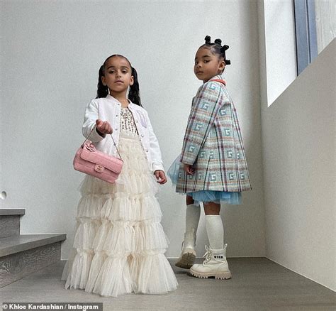 khloe kardashian shares several photos of her daughter true and niece dream showing off their
