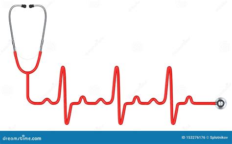 Stethoscope In Shape Of Heart Royalty Free Stock Photography