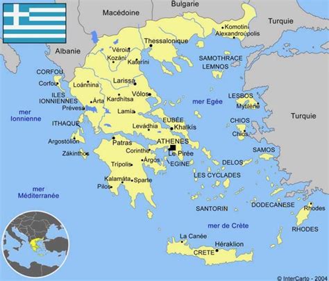 Piantina Grecia città principali città e capitale della Grecia