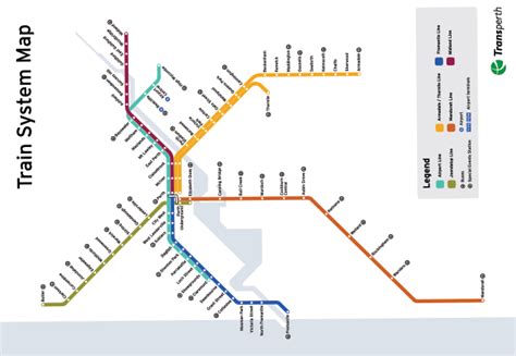 Transperth Train Line Map