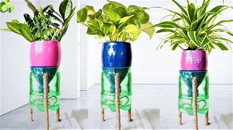 Self Watering System For Plants Using Waste Plastic Bottles Self