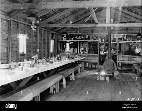 Photograph Of Mess Hall At A Logging Camp Scope And Content Original