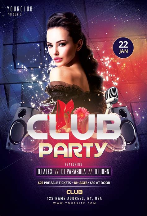 Party Flyer Template Free Download Printable Templates