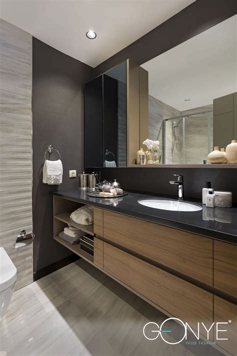 Bathroom Design In Black And Wood Design By Gonye Project Design Ba Os
