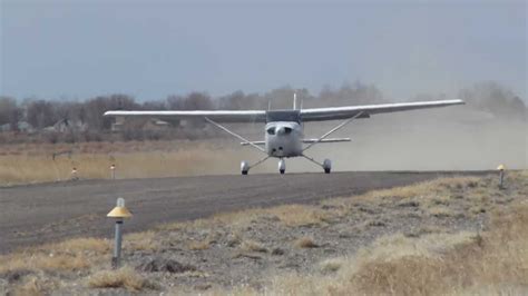 Cessna 172 180hp Short Field Take Off 6u7 Youtube