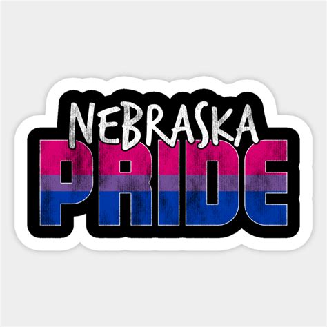 Nebraska Pride Bisexual Flag Ne Sticker Teepublic